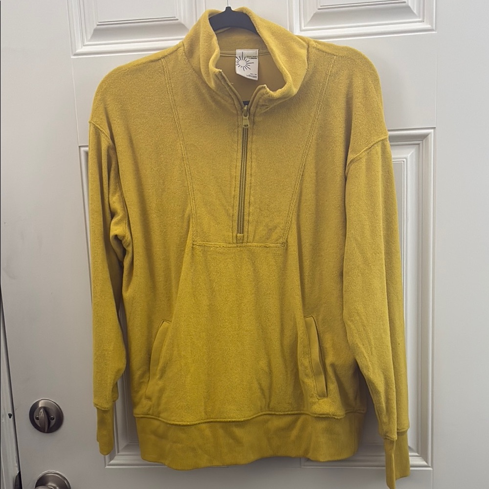 Offline terry cloth Yellow Half-Zip Sweater size XS